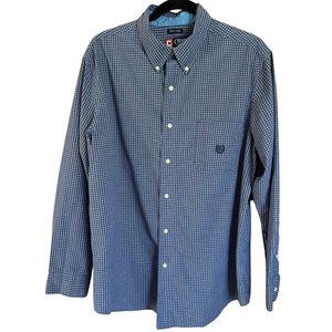 Collared Dress Shirt - Cotton Blend // Chaps Men's Size L